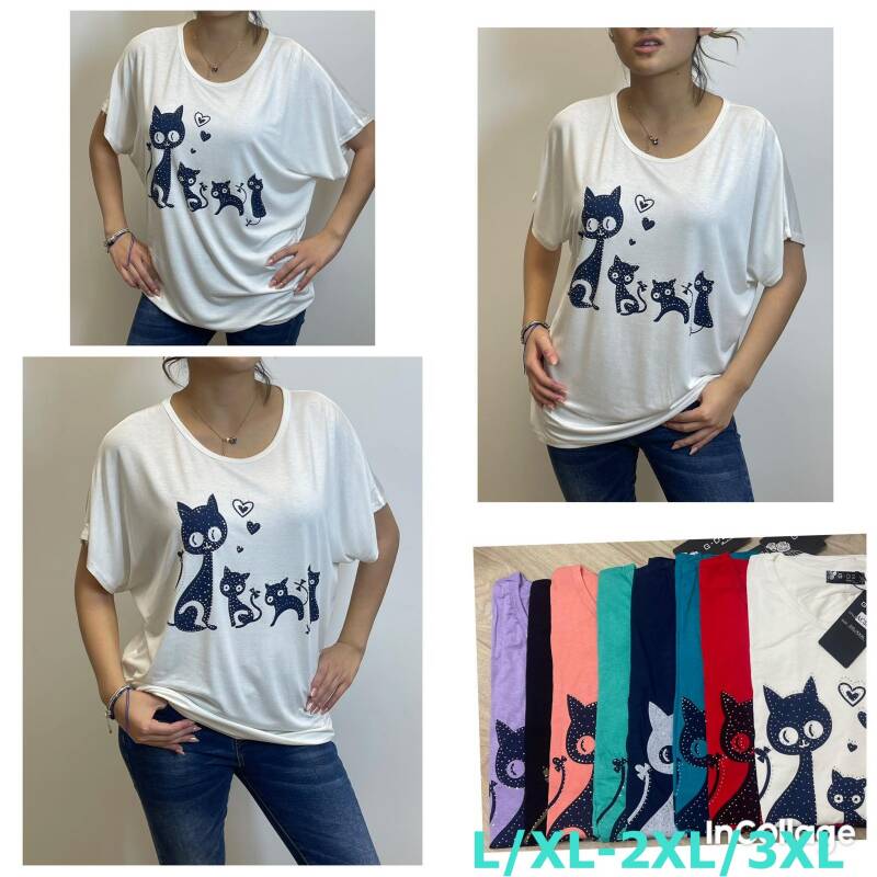 Bluzki damskie Roz L/XL-2XL/3XL, Mix Kolor Paczka 12 szt